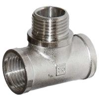 Тройник латунный STOUT ВНВ Ду20 (3/4") никелированный SFT-0065-343434