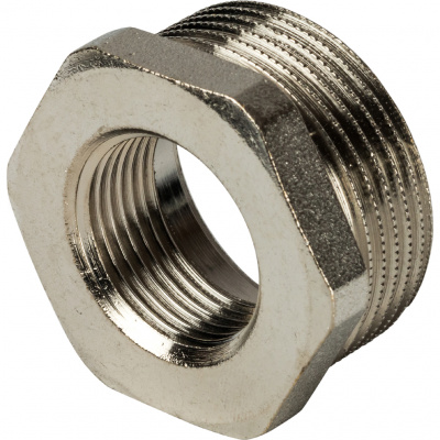 Футорка латунная STOUT Ду32x20 (1 1/4x3/4") никелированная SFT-0029-011434