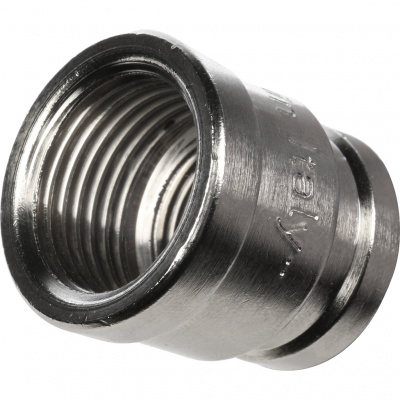 Муфта латунная STOUT переходная ВВ Ду20x15 (3/4x1/2") никелированная SFT-0006-003412