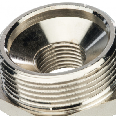 Футорка латунная STOUT Ду32x15 (1 1/4x1/2") никелированная SFT-0029-011412