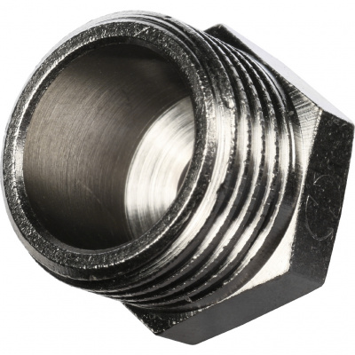 Ниппель латунный STOUT переходной Ду15x8 (1/2x1/4") никелированный SFT-0004-001214