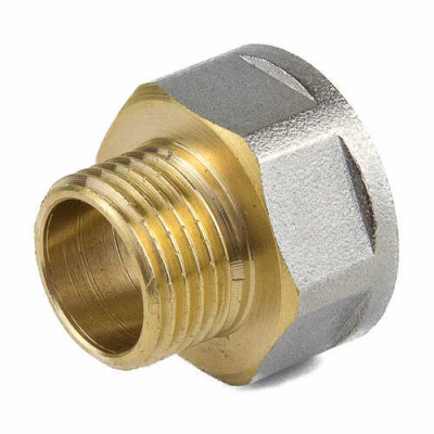 Переходник латунный ВН Ду50×25 (2x1") никель ZEISSLER (TIM)