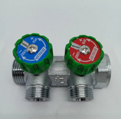 Коллектор регулирующий  ZEISSLER 1"х3/4"-2 вых. (евроконус) (TIM)