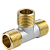 Тройник латунь ННН Ду25 (1") никель с ребордой TIM TM444N