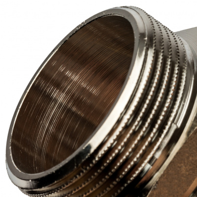 Ниппель латунный STOUT Ду40 (1 1/2") никелированный SFT-0004-112112