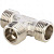 Тройник латунный STOUT ННН Ду20 (3/4") никелированный SFT-0018-343434