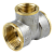 Тройник латунь переходной ВВВ Ду20х15х20 (3/4"х1/2"х3/4") никель TIM TF323N