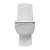 Унитаз-компакт Sanita Luxe FEST COMFORT гориз. выпуск, 2х режимный дюропласт WC.CC/FEST/2-DM/WHT.G/S