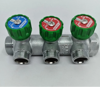 Коллектор регулирующий  ZEISSLER 3/4"х1/2"-3 вых. плоское упл. (TIM)