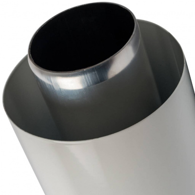 Труба коаксиальная 60/100 L=830мм, д/гориз. прохода через стену c огол.пласт. SCA-6010-000830