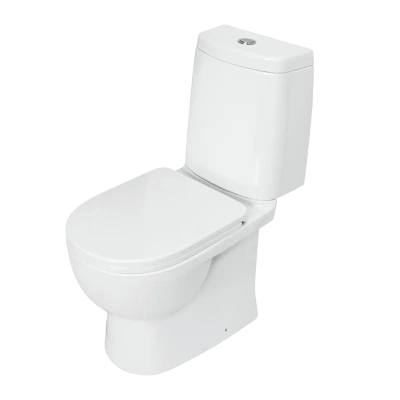 Унитаз-компакт Sanita Luxe FEST COMFORT гориз. выпуск, 2х режимный дюропласт WC.CC/FEST/2-DM/WHT.G/S